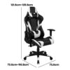 CH-187230-1-BK_6-100x100 - Jamies Furniture Diagram of a person sitting in an adjustable office chair with labeled measurements showing seat height, backrest height, and armrest positions for ergonomic fit.