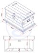 100-102-030_50 - Jamies Furniture Isometric technical drawing of a rectangular plastic storage crate with side handles and a grid lid, with dimensions shown.