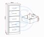 100-102-080_50 - Jamies Furniture Tall filing cabinet with several labeled drawers and a box of folders on the side, indicating organized storage.