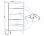 100-102-164_50_2 - Jamies Furniture Four-shelf vertical storage rack on wheels with a small matching rolling cart beside it.