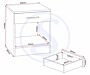 100-108-092_52 - Jamies Furniture Two transparent 3D wireframe cubes: a larger hollow cube with an inner frame and a smaller separate cube to the right.