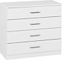 100-108-099_07 - Jamies Furniture White five-drawer dresser with horizontal handles.