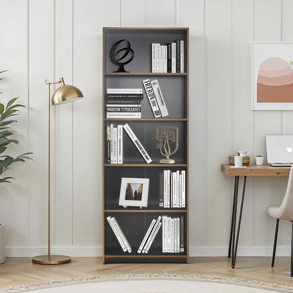 adore-anthracite-grey-tall-5-tier-bookcase-shelving-unit