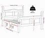 200-203-009_50_1 - Jamies Furniture Line drawing of a loft bed with a desk and storage shelves beneath.