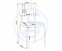 400-401-286_51_1 - Jamies Furniture Technical diagram of a circular object with orange measurement markers and blue reference lines, showing dimension annotations.