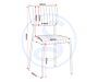 400-401-369_51_2 - Jamies Furniture Abstract 3D wireframe globe with intersecting curved lines and a pale blue grid, suggesting a scientific diagram.