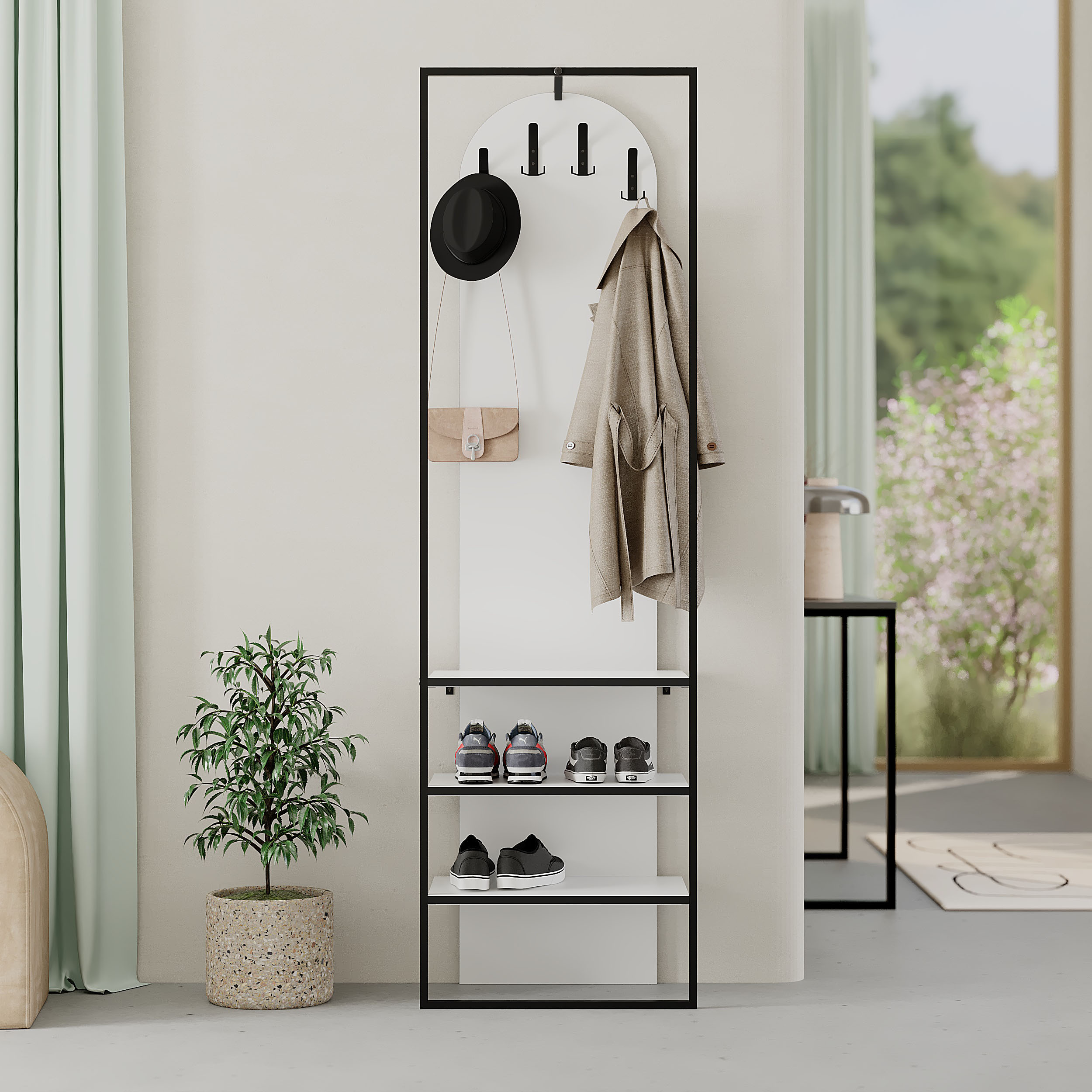 modern-archy-hall-stand-coat-rack-with-shoe-storage-180cm-high-white