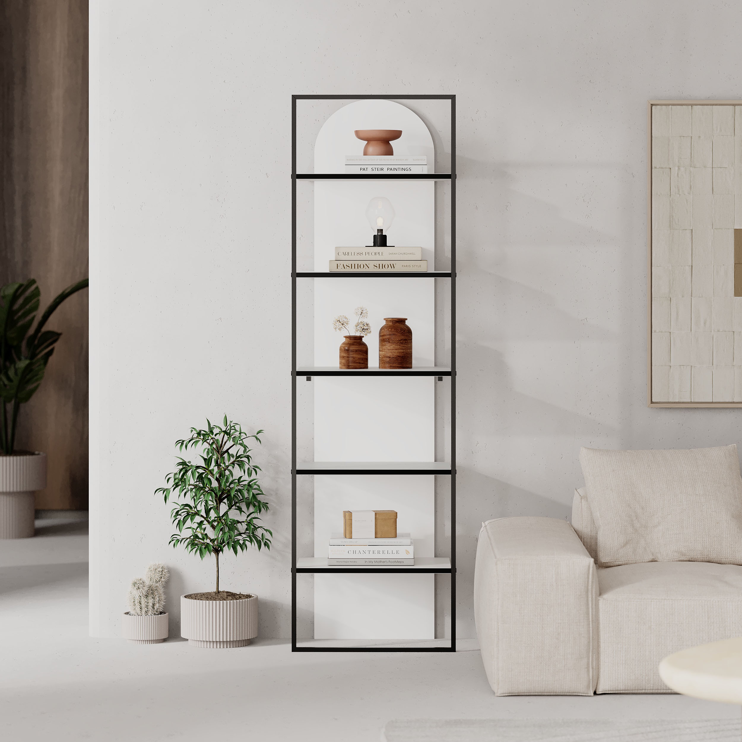 archy-modern-bookcase-5-tier-wall-mounted-shelf-white-180-cm