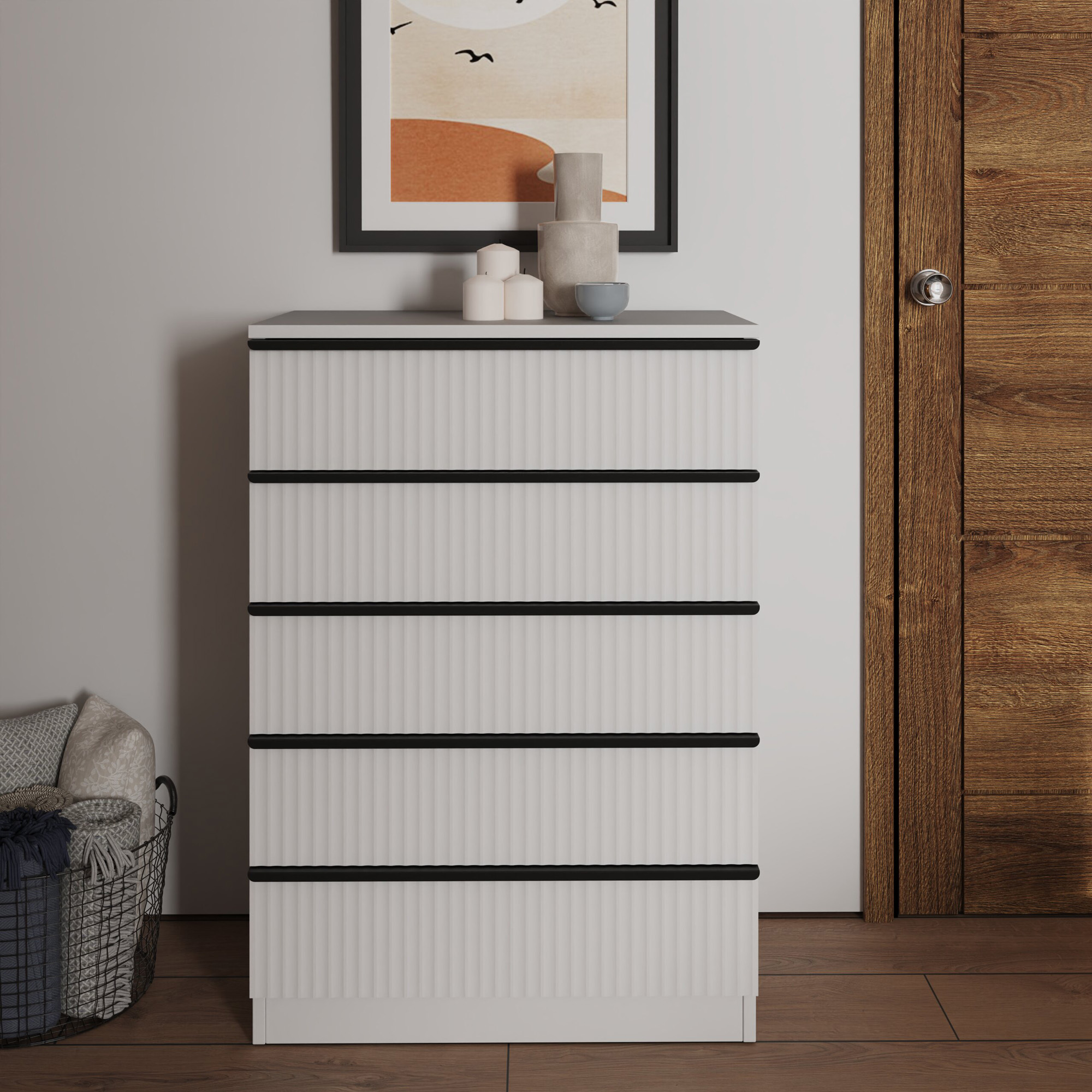 lania-ripple-ridged-5-drawer-chest-of-drawers-matt-white