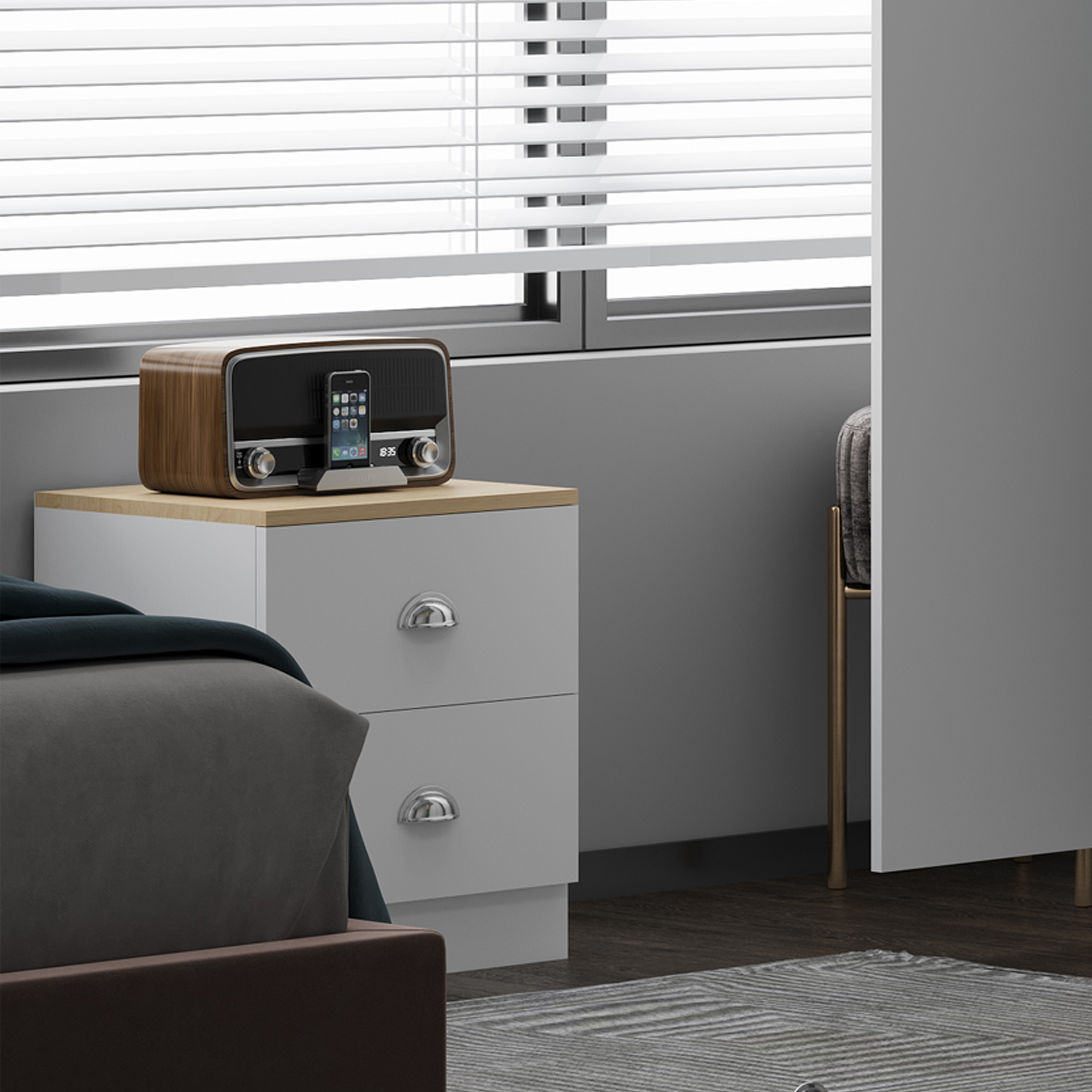 esher-2-drawer-bedside-table-matt-white-with-oak-top