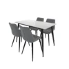 Luna Marble Effect Dining Set