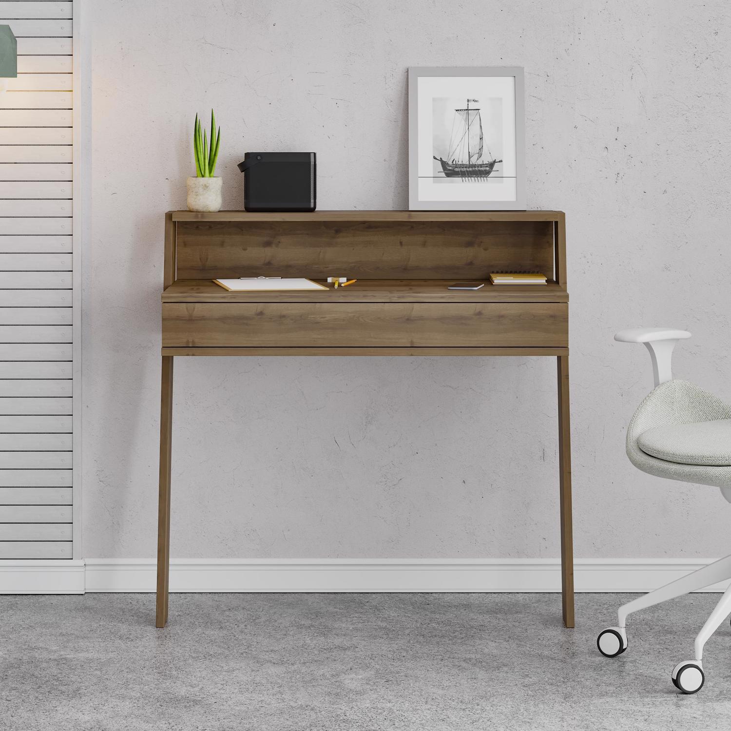 cowork-modern-desk-dark-oak-wall-mounted-with-drawer-94cm-wide