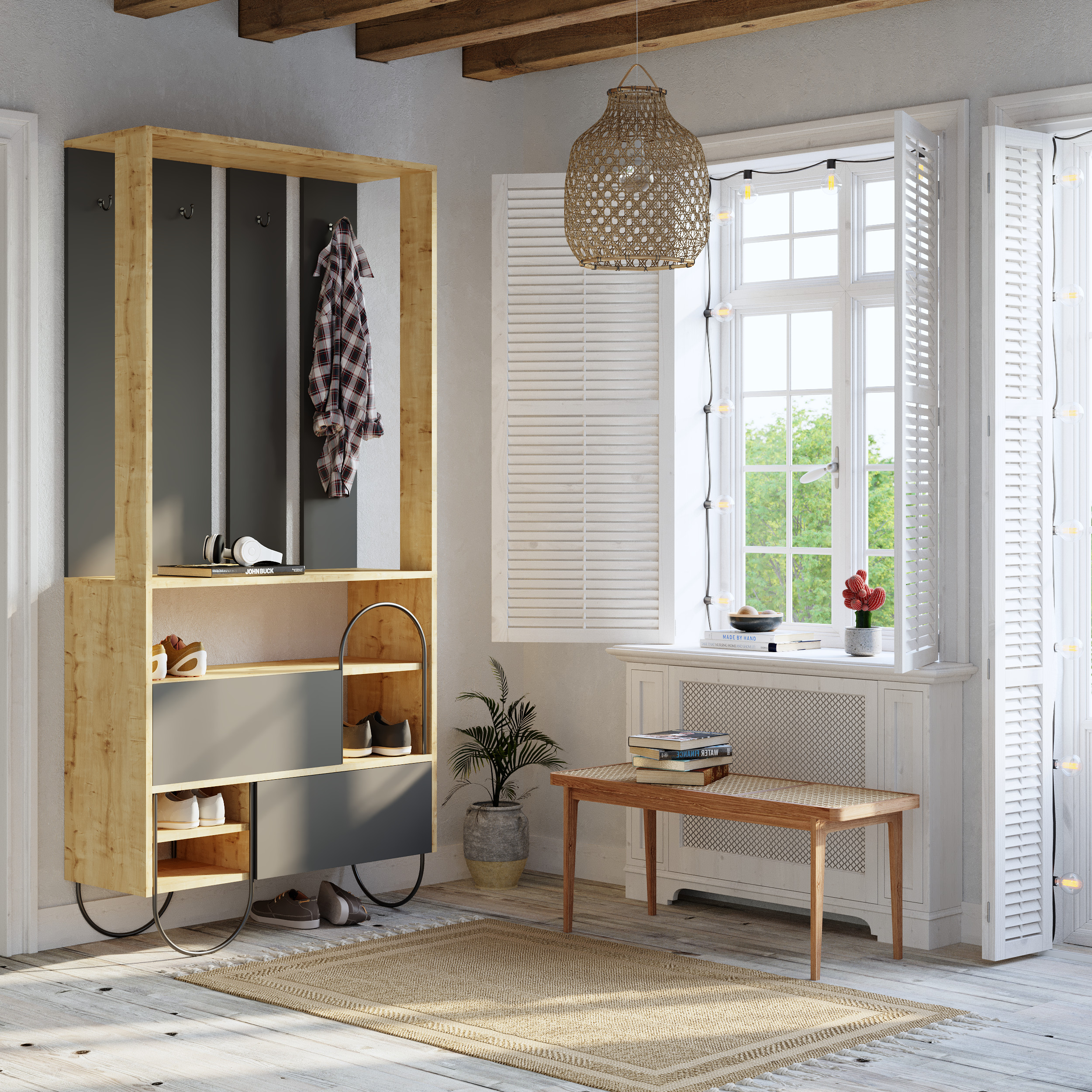 norfolk-hall-stand-coat-rack-with-shoe-storage-oak-anthracite-grey