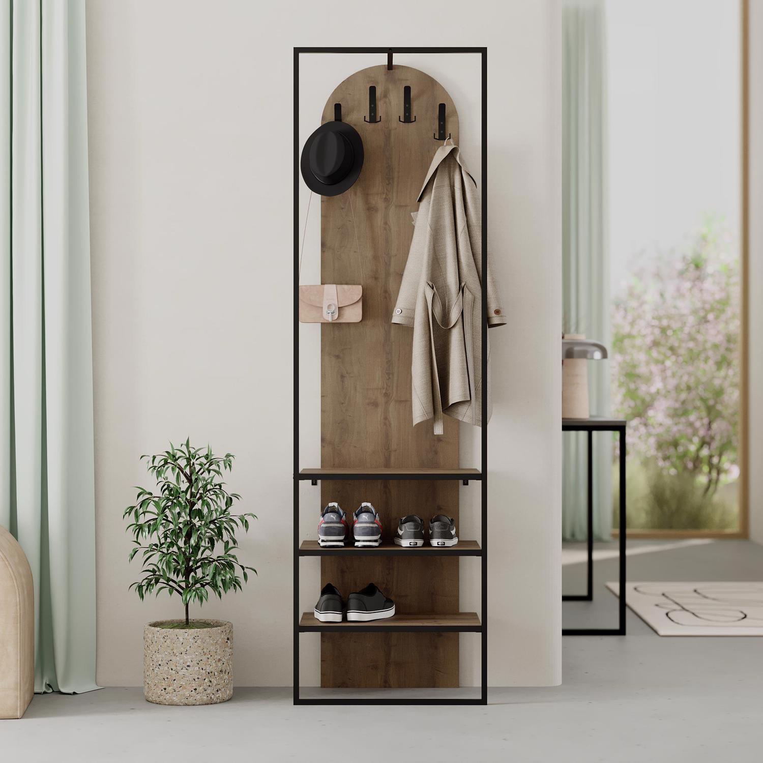 modern-archy-hall-stand-coat-rack-with-shoe-storage-180cm-high-dark-oak