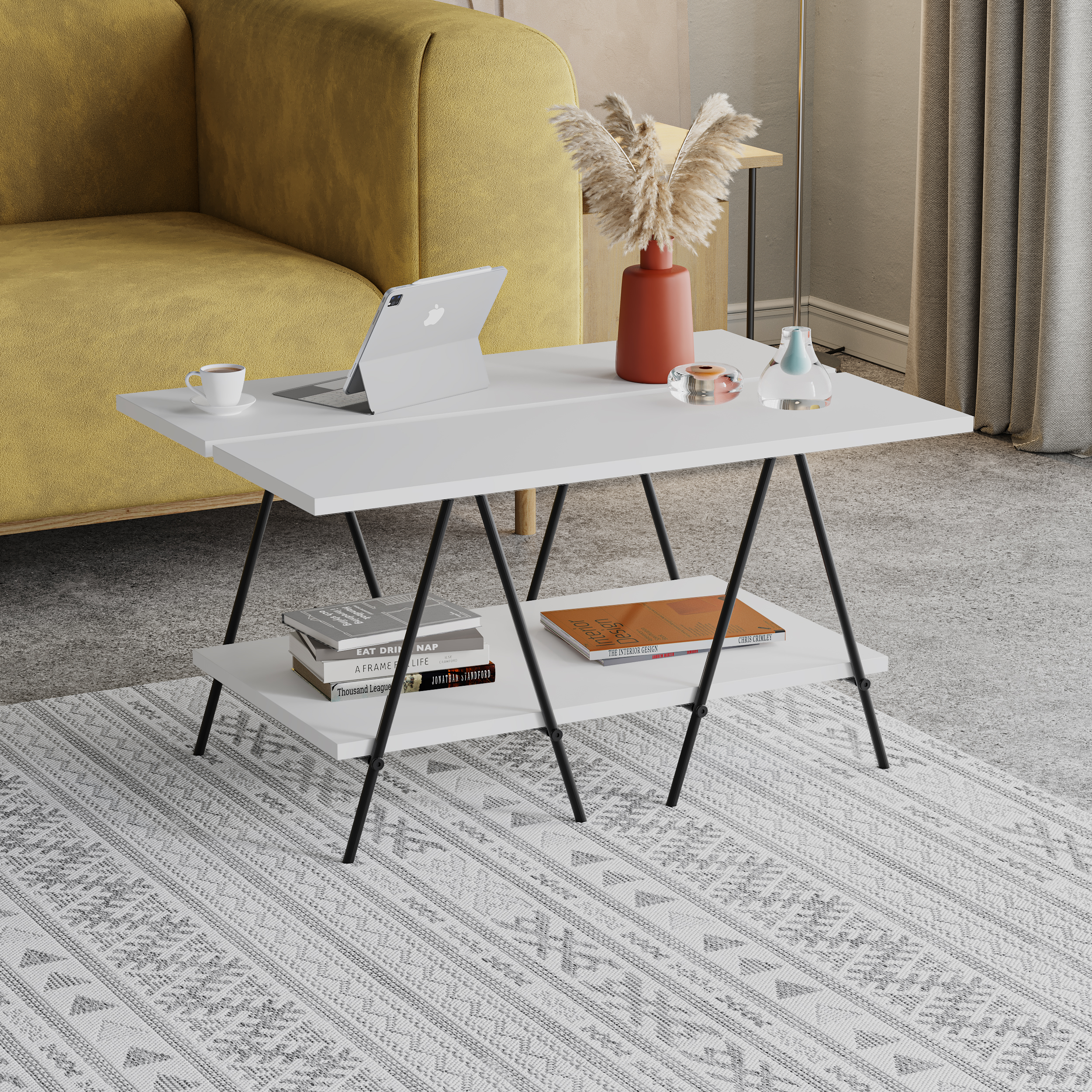 essel-centre-coffee-table-white-metal-trestle-legs-80cm