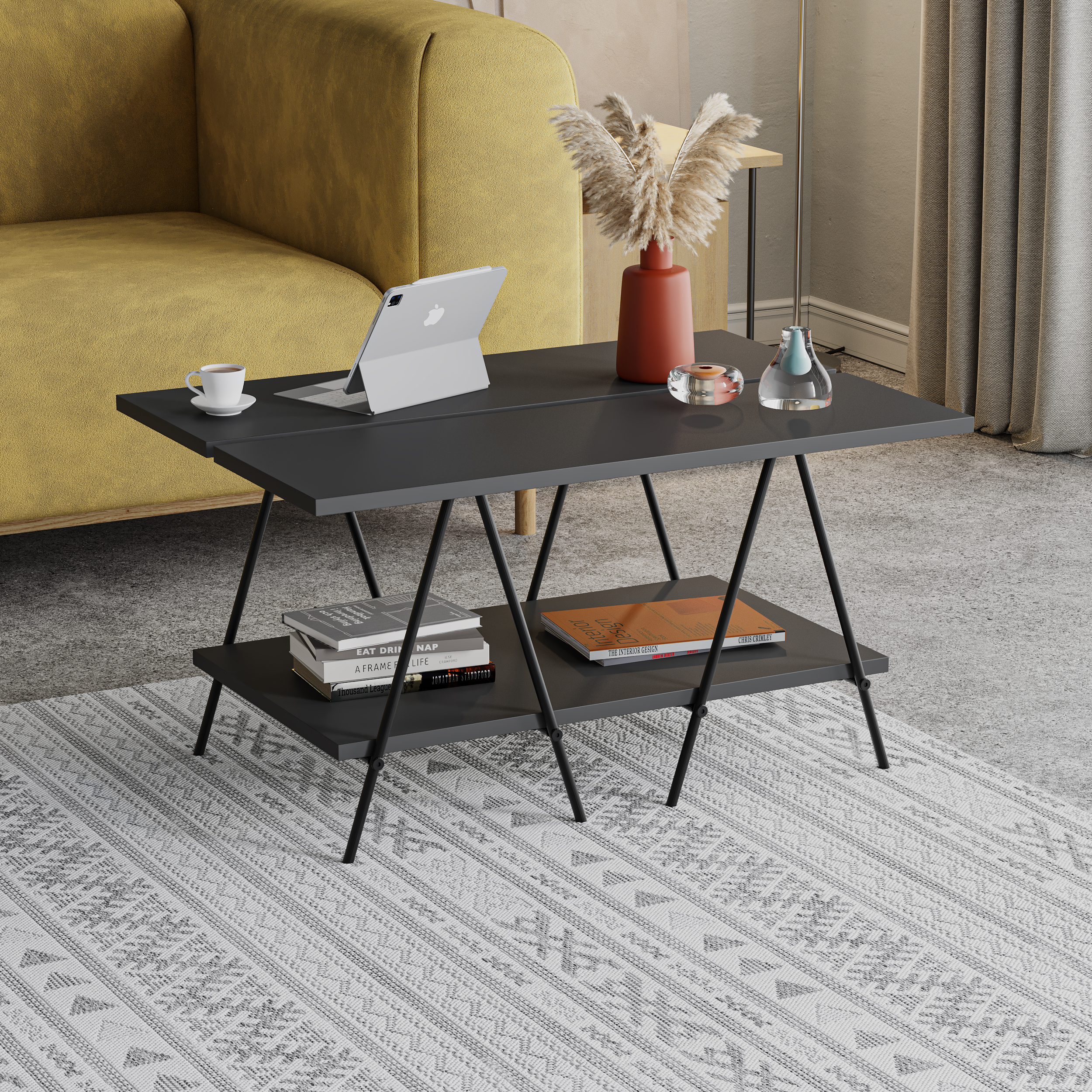 essel-centre-coffee-table-anthracite-grey-metal-trestle-legs-80cm