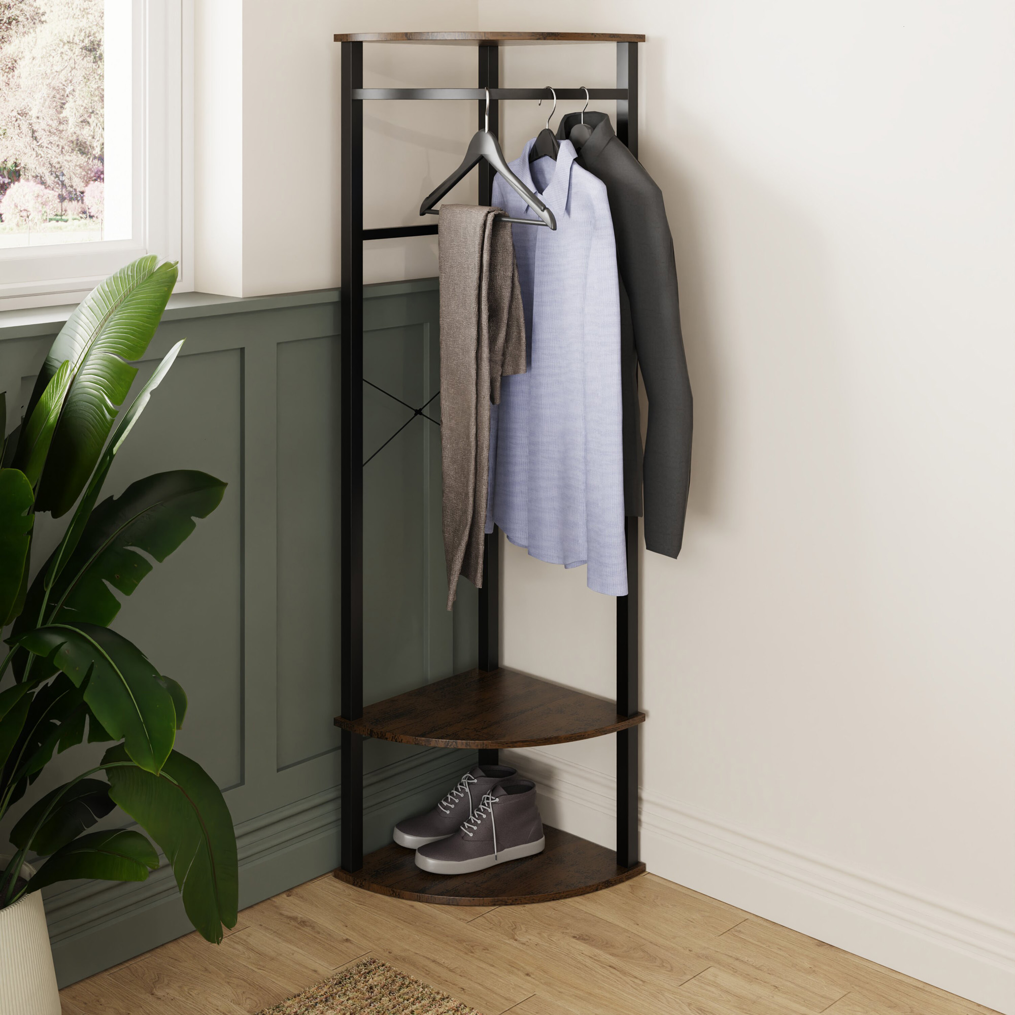 industrial-design-corner-hallway-storage-hanging-rack