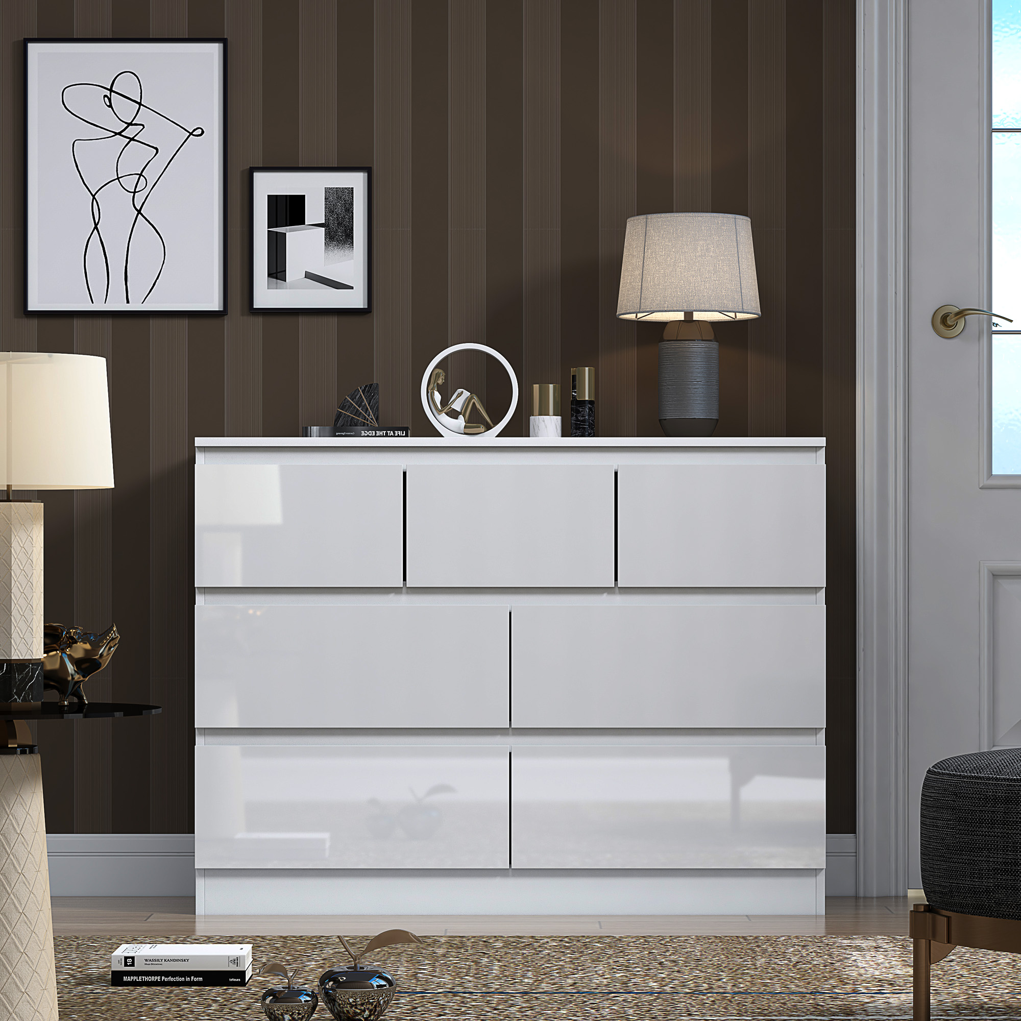 stora-7-drawer-merchant-chest-of-drawers-white-gloss-front