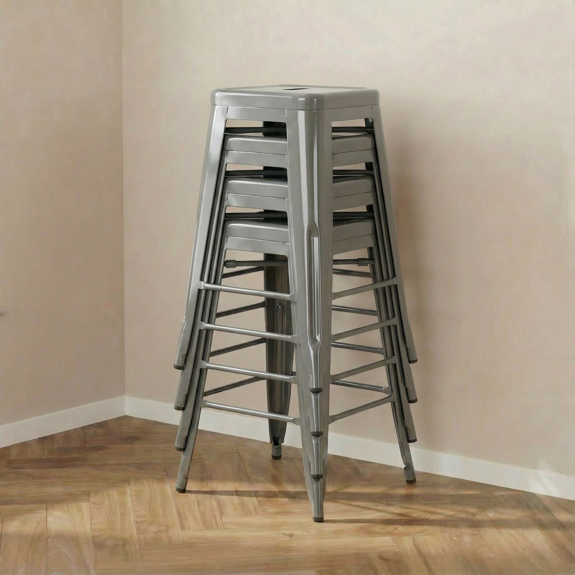 Silver_24_stools_stackedjpg - Jamies Furniture