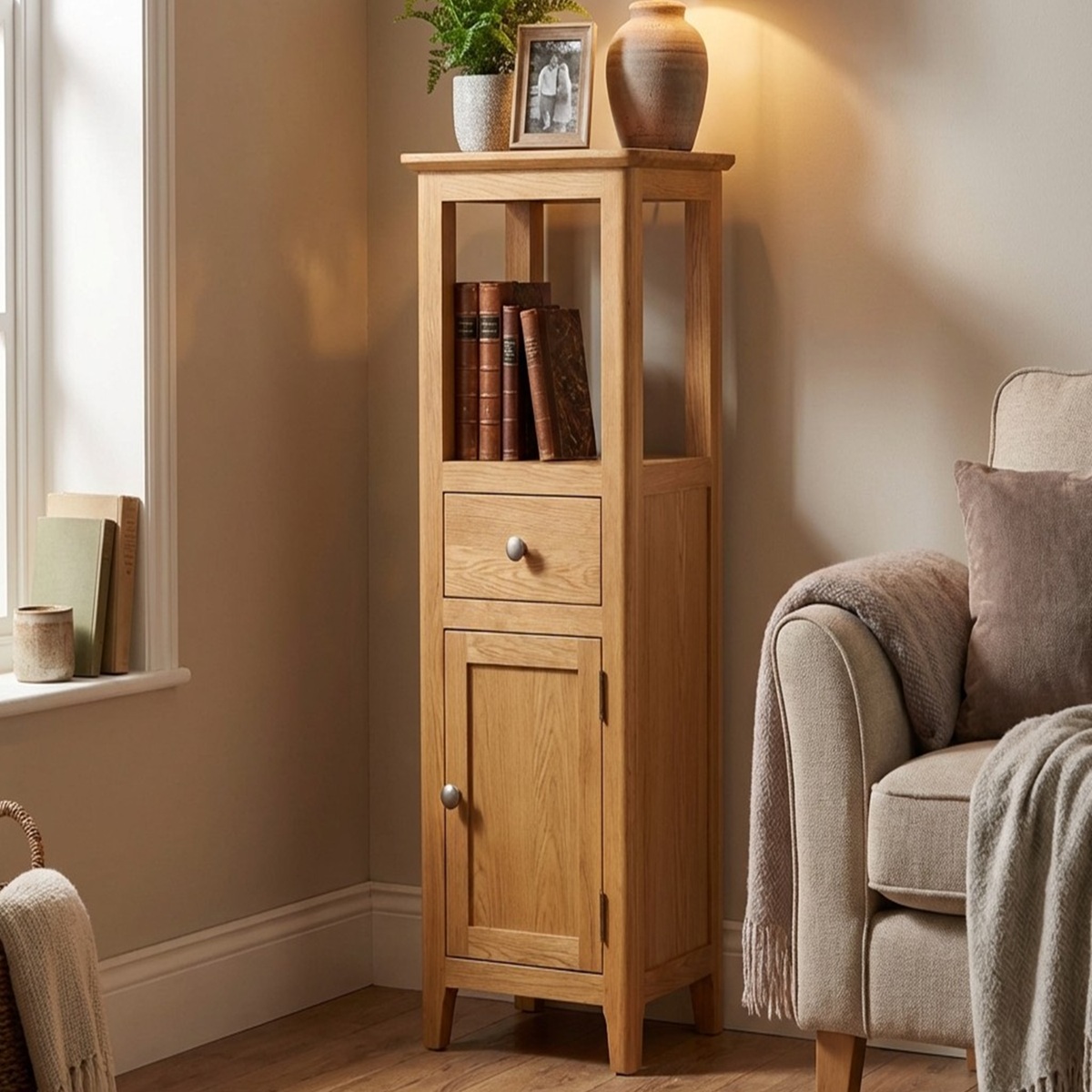 taberno-oak-tall-slim-open-top-assembled-cabinet
