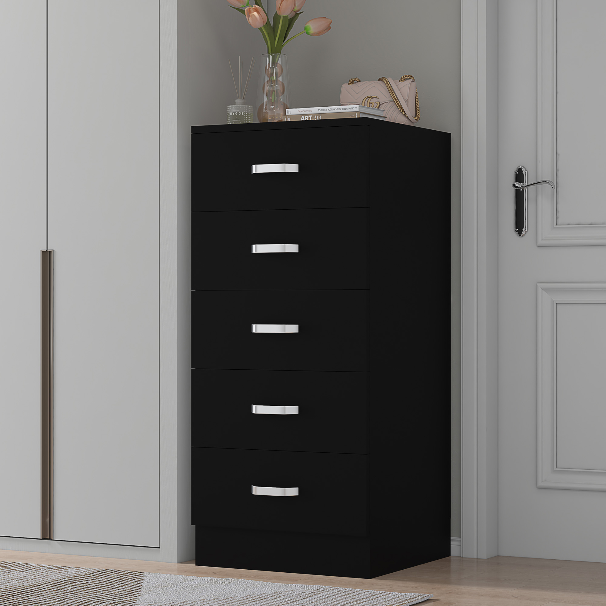 tunis-5-drawer-tallboy-slim-chest-of-drawers-matt-black