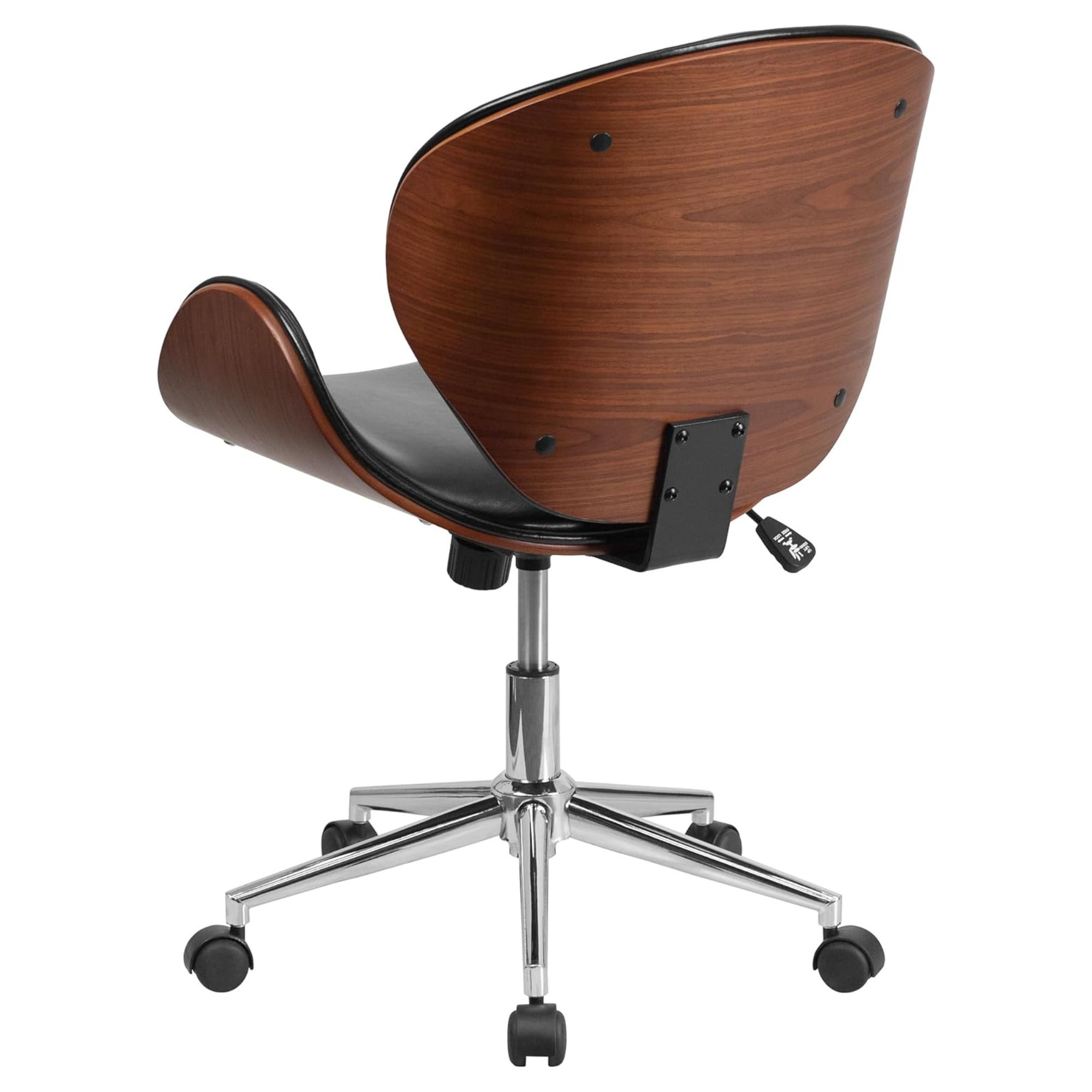 Walnut-Black-Office-Chair-no-Arms-copy-3jpg - Jamies Furniture