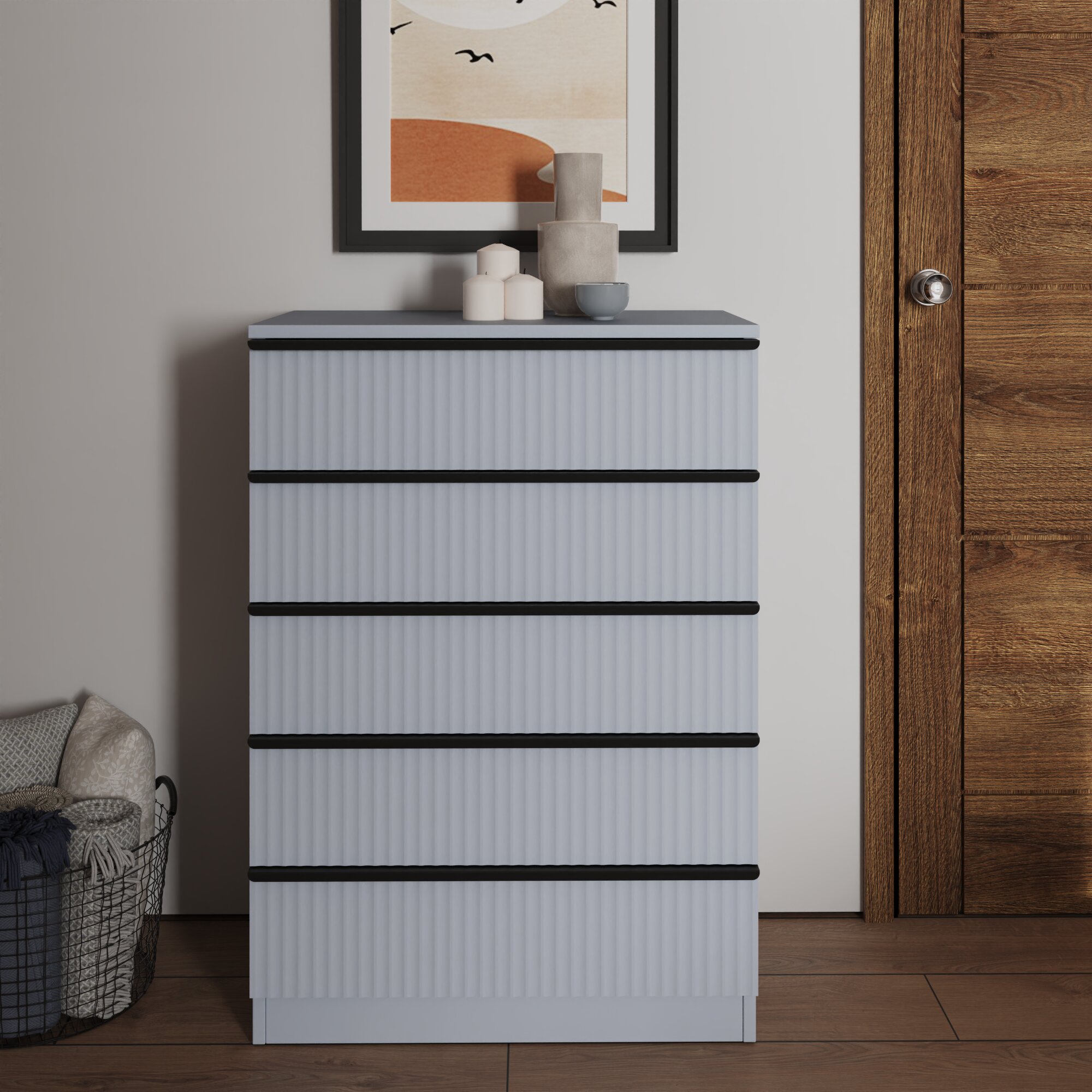 fwstyle-lania-ripple-ridged-5-drawer-chest-of-drawers-matt-grey