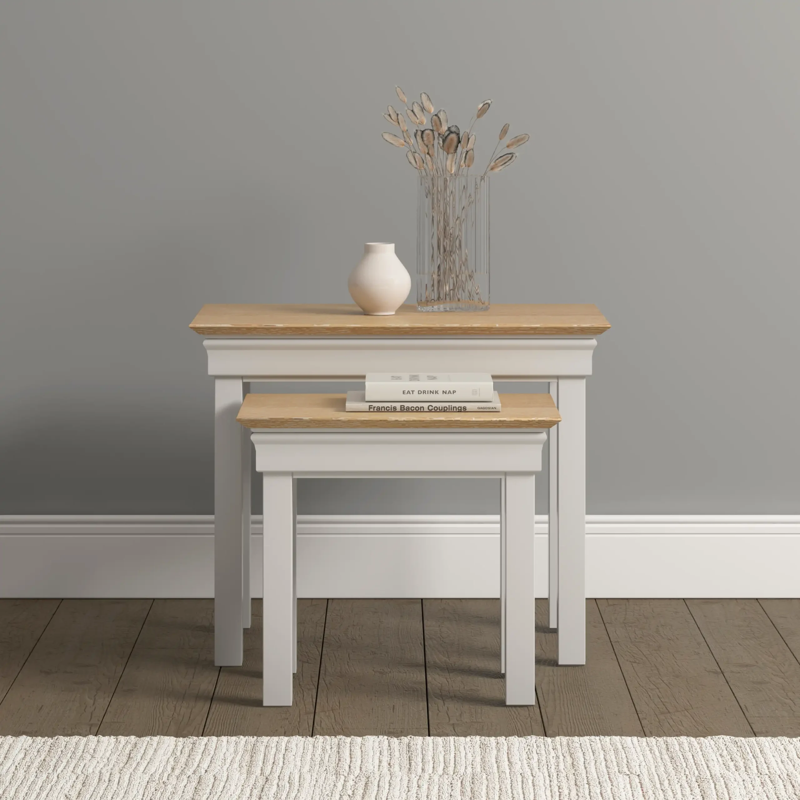 BORDEAUX-NEST-OF-2-TABLES-IVORY-OAK-300-303-044-06 - Jamies Furniture