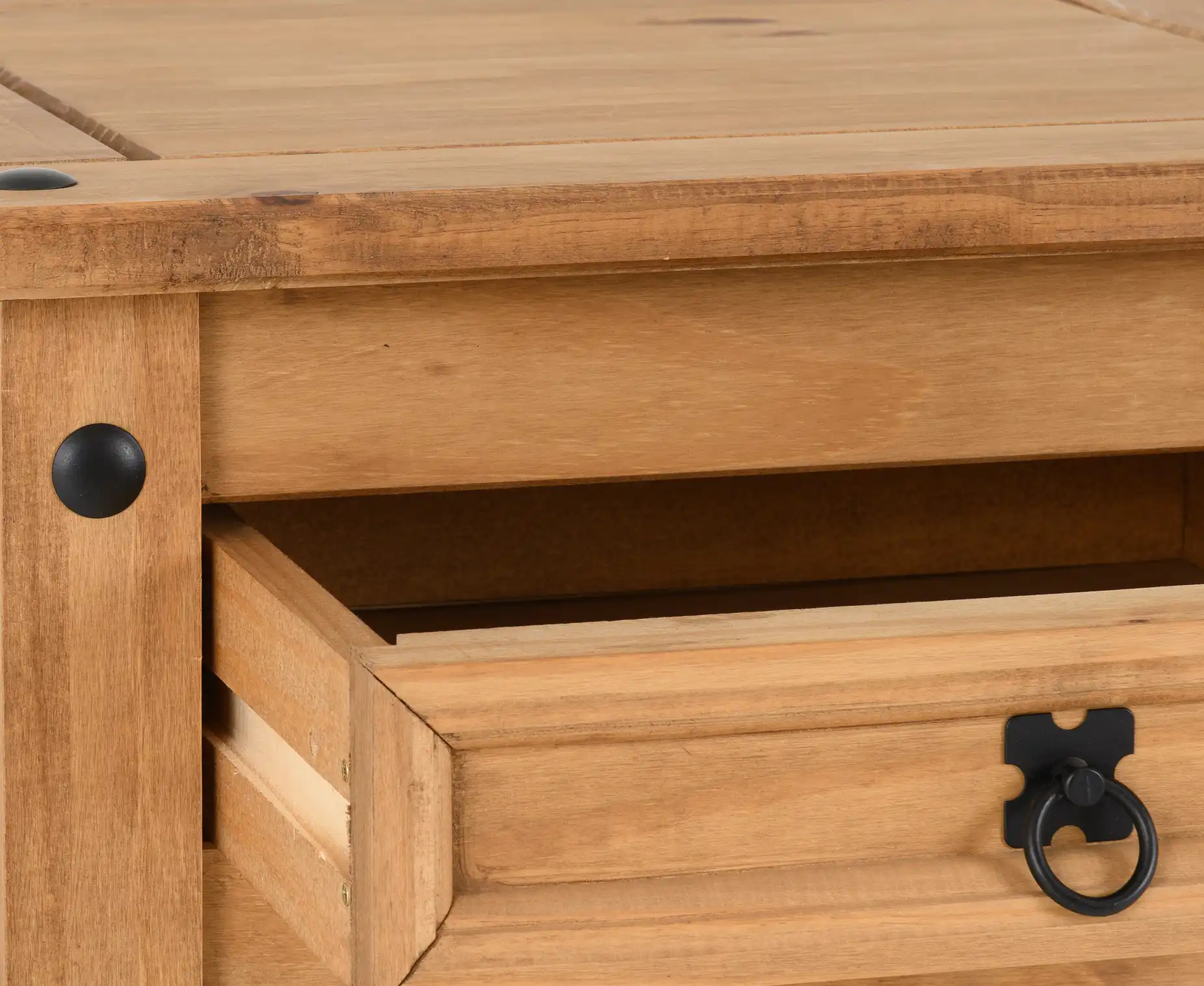 CORONA-1-DRAWER-LAMP-TABLE-DISTRESSED-WAXED-PINE-2020-300-302-032-05 - Jamies Furniture