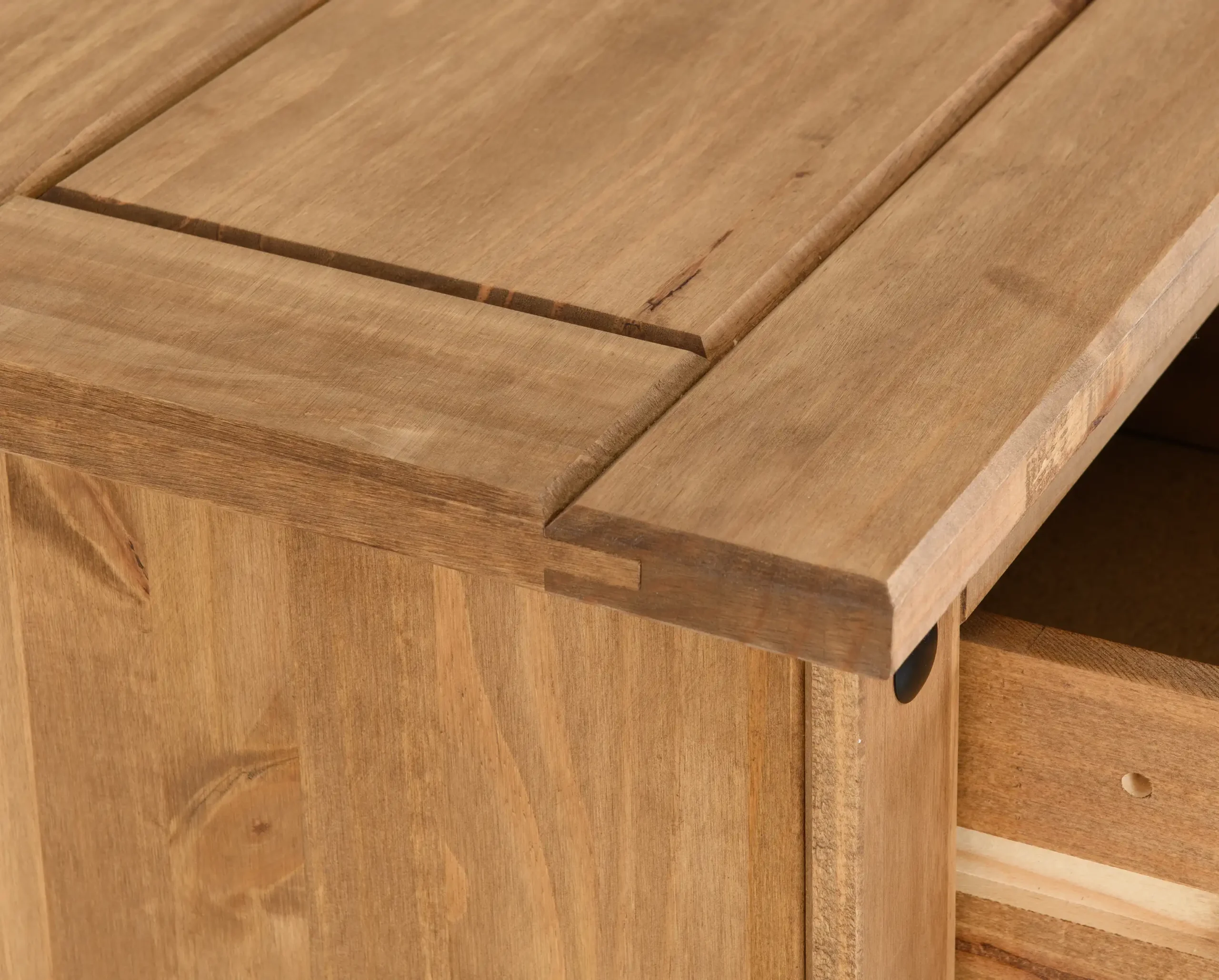 CORONA-5-DRAWER-NARROW-CHEST-DISTRESSED-WAXED-PINE-2020-100-102-026-07 - Jamies Furniture