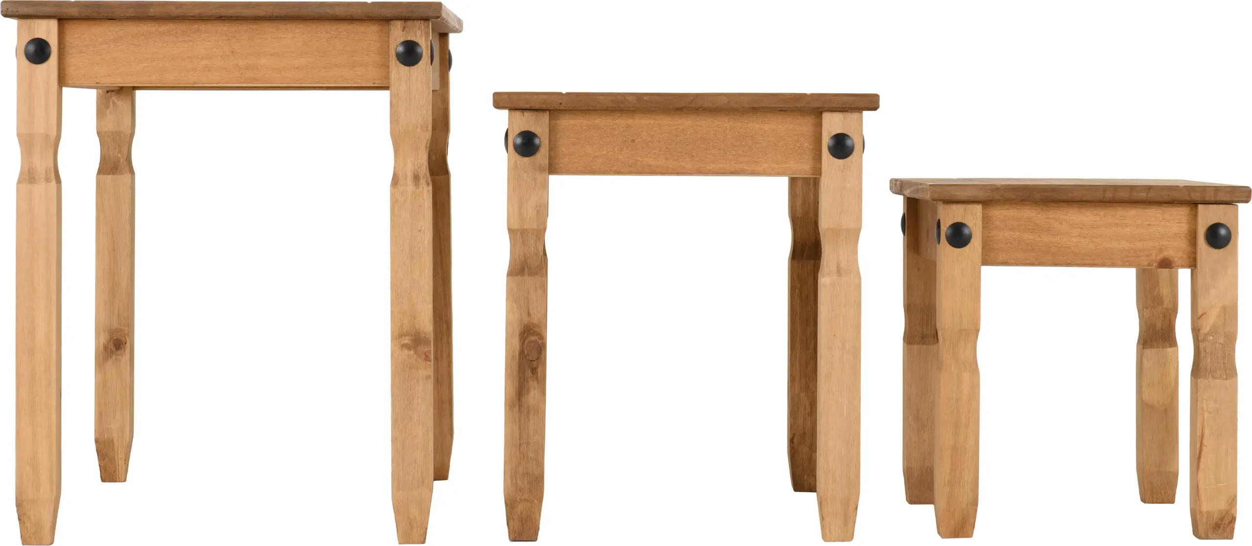 CORONA-NEST-OF-TABLES-DISTRESSED-WAXED-PINE-2020-300-303-010-04 - Jamies Furniture
