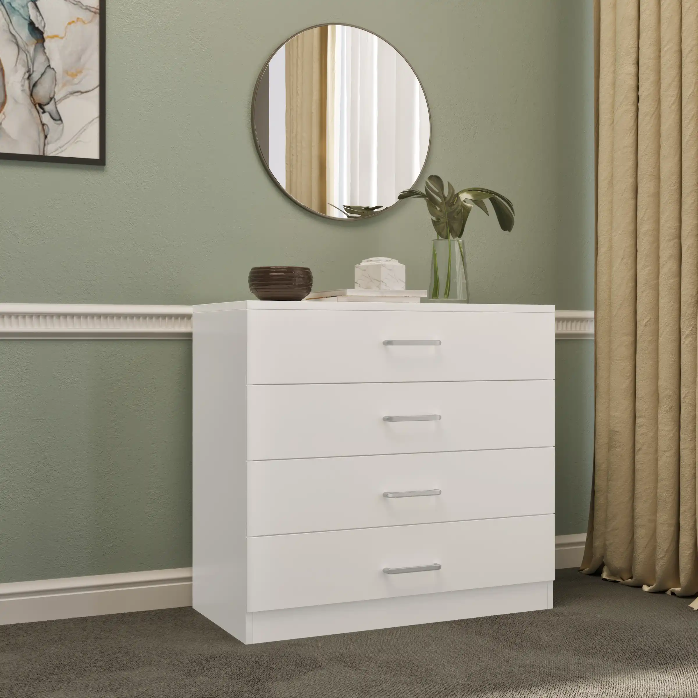 DAKOTA-4-DRAWER-CHEST-WHITE-2024-100-102-211-D03 - Jamies Furniture