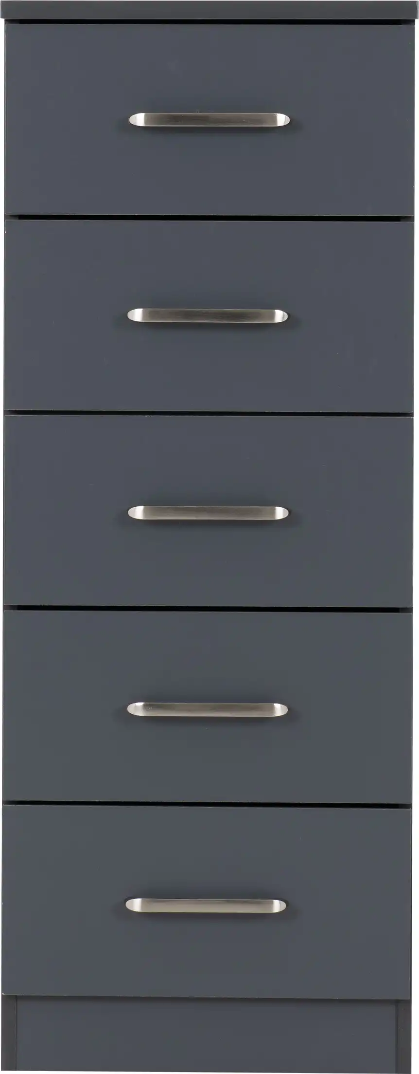 DAKOTA-5-DRAWER-NARROW-CHEST-DARK-GREY-2025-100-102-220-03 - Jamies Furniture