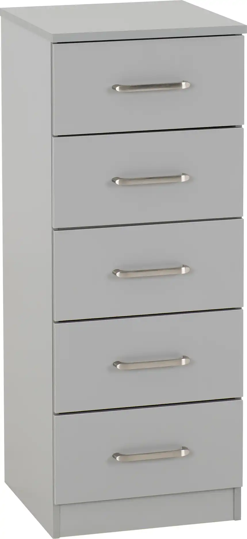 DAKOTA-5-DRAWER-NARROW-CHEST-LIGHT-GREY-2025-100-102-216-01 - Jamies Furniture