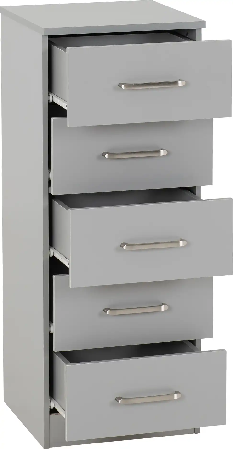DAKOTA-5-DRAWER-NARROW-CHEST-LIGHT-GREY-2025-100-102-216-02 - Jamies Furniture
