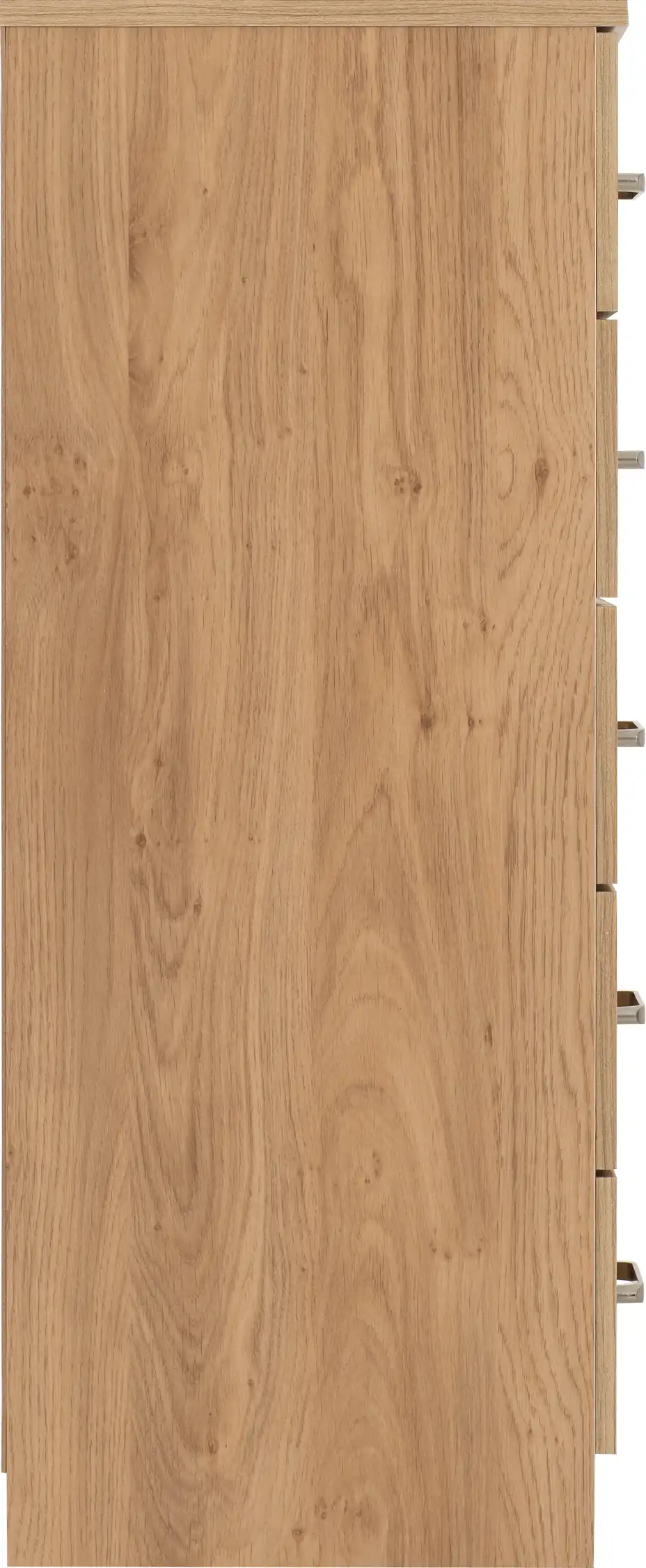 DAKOTA-5-DRAWER-NARROW-CHEST-OAK-EFFECT-2025-100-102-208-04 - Jamies Furniture