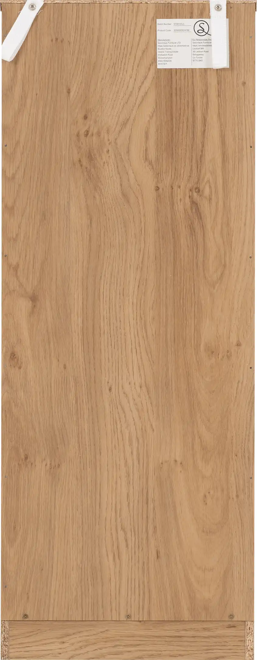 DAKOTA-5-DRAWER-NARROW-CHEST-OAK-EFFECT-2025-100-102-208-05 - Jamies Furniture