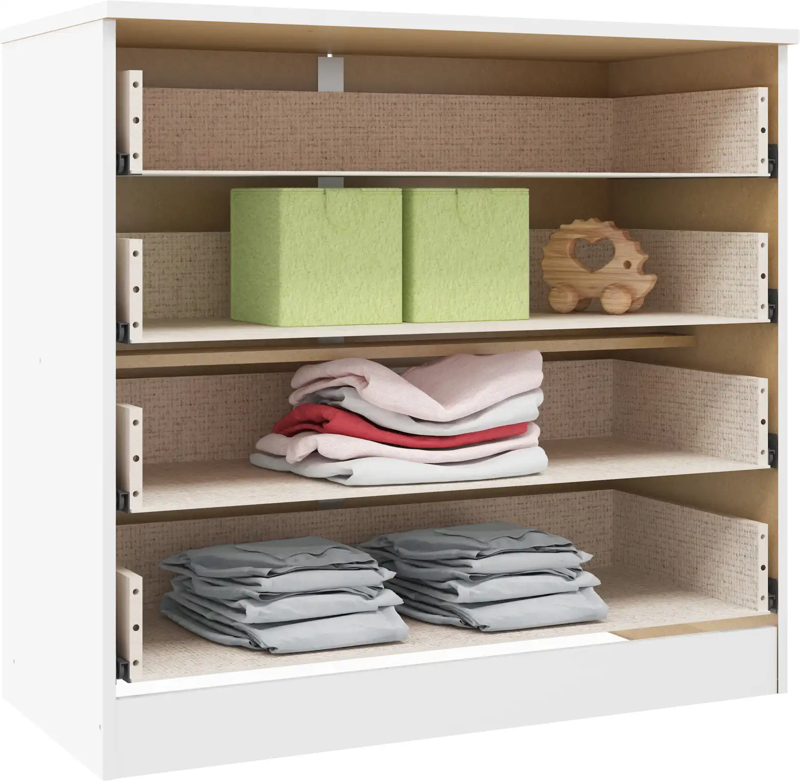 DENVER-4-DRAWER-CHEST-WHITE-PINK-GLOSS-2024-100-102-203-F05 - Jamies Furniture