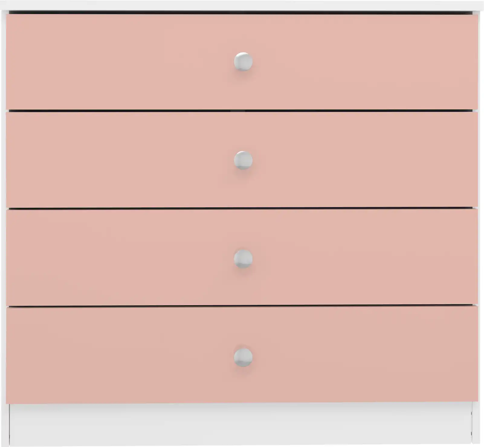 DENVER-4-DRAWER-CHEST-WHITE-PINK-GLOSS-2024-100-102-203-F07 - Jamies Furniture