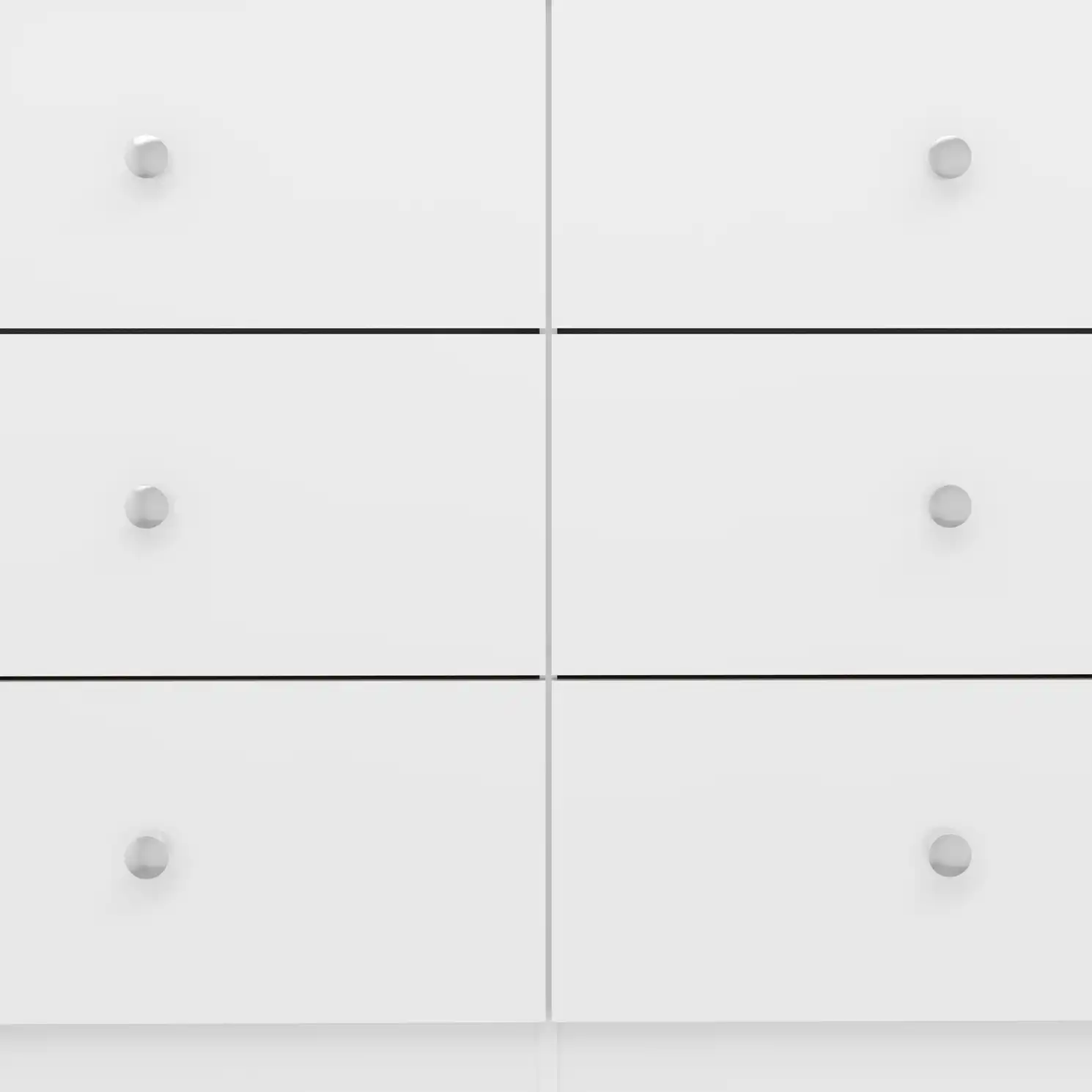 DENVER-6-DRAWER-CHEST-WHITE-GLOSS-2024-100-102-197-F07 - Jamies Furniture