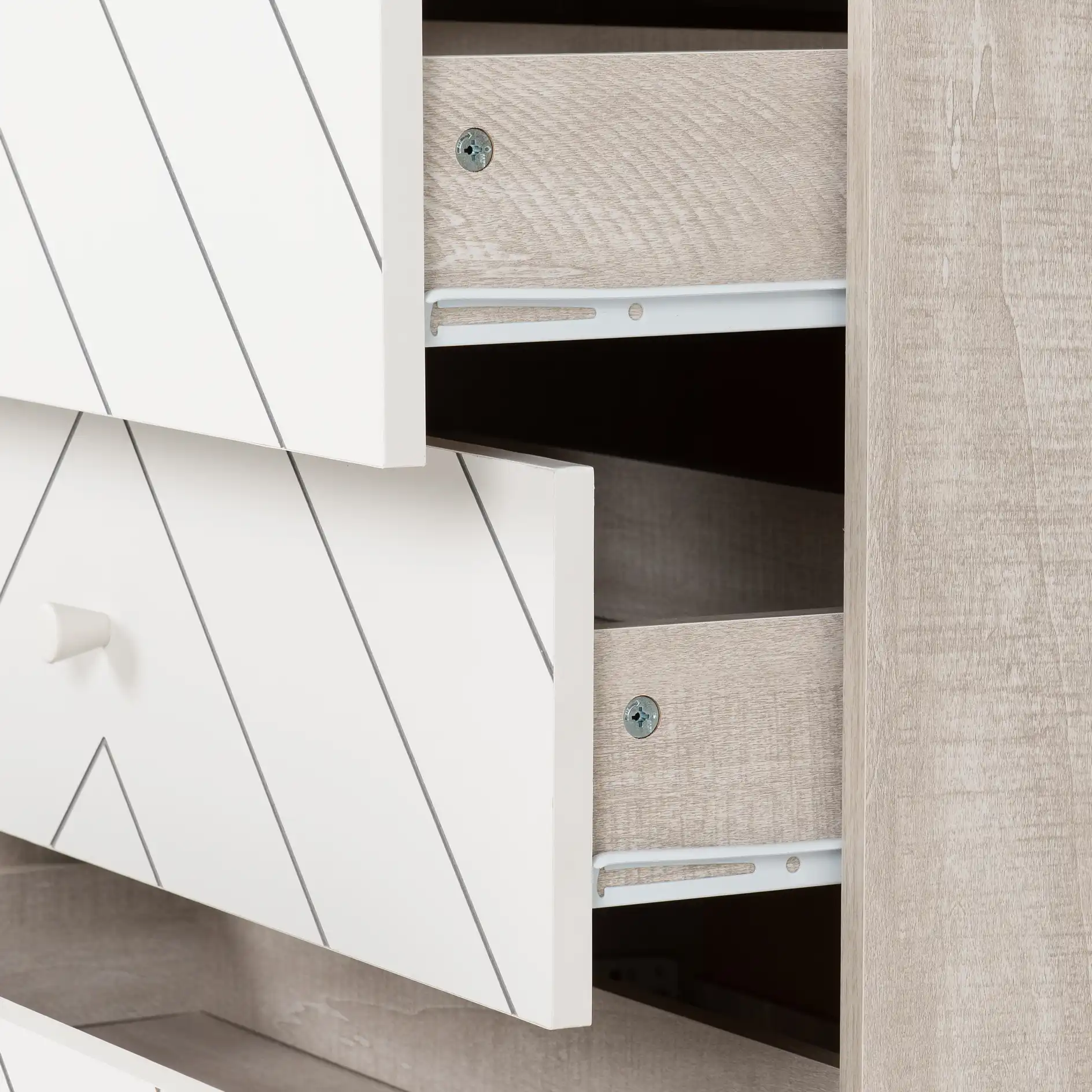 DIXIE-3-DRAWER-CHEST-DUSTY-GREYWHITE-2023-100-102-157-06 - Jamies Furniture