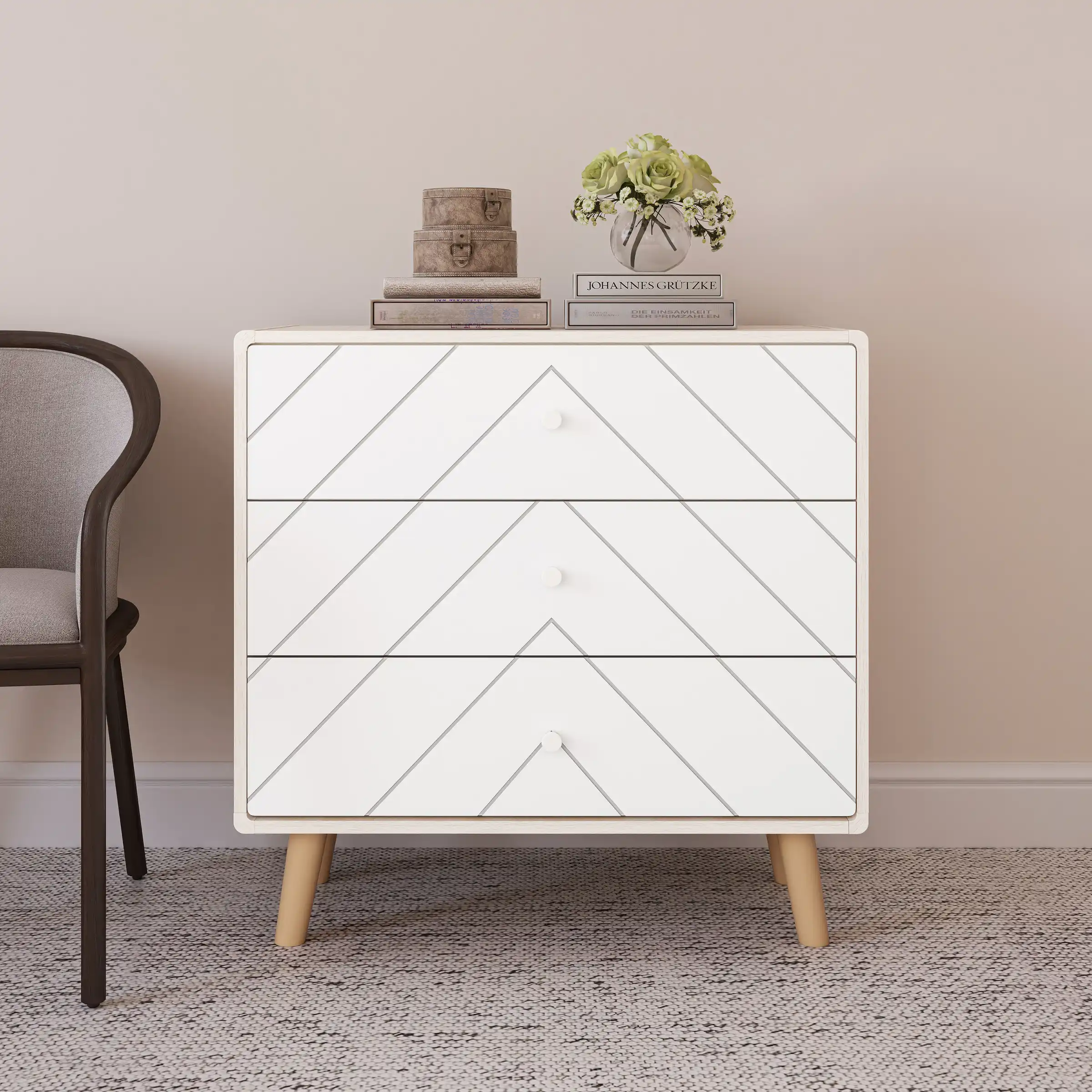 DIXIE-3-DRAWER-CHEST-DUSTY-GREYWHITE-2025-100-102-157-AR - Jamies Furniture