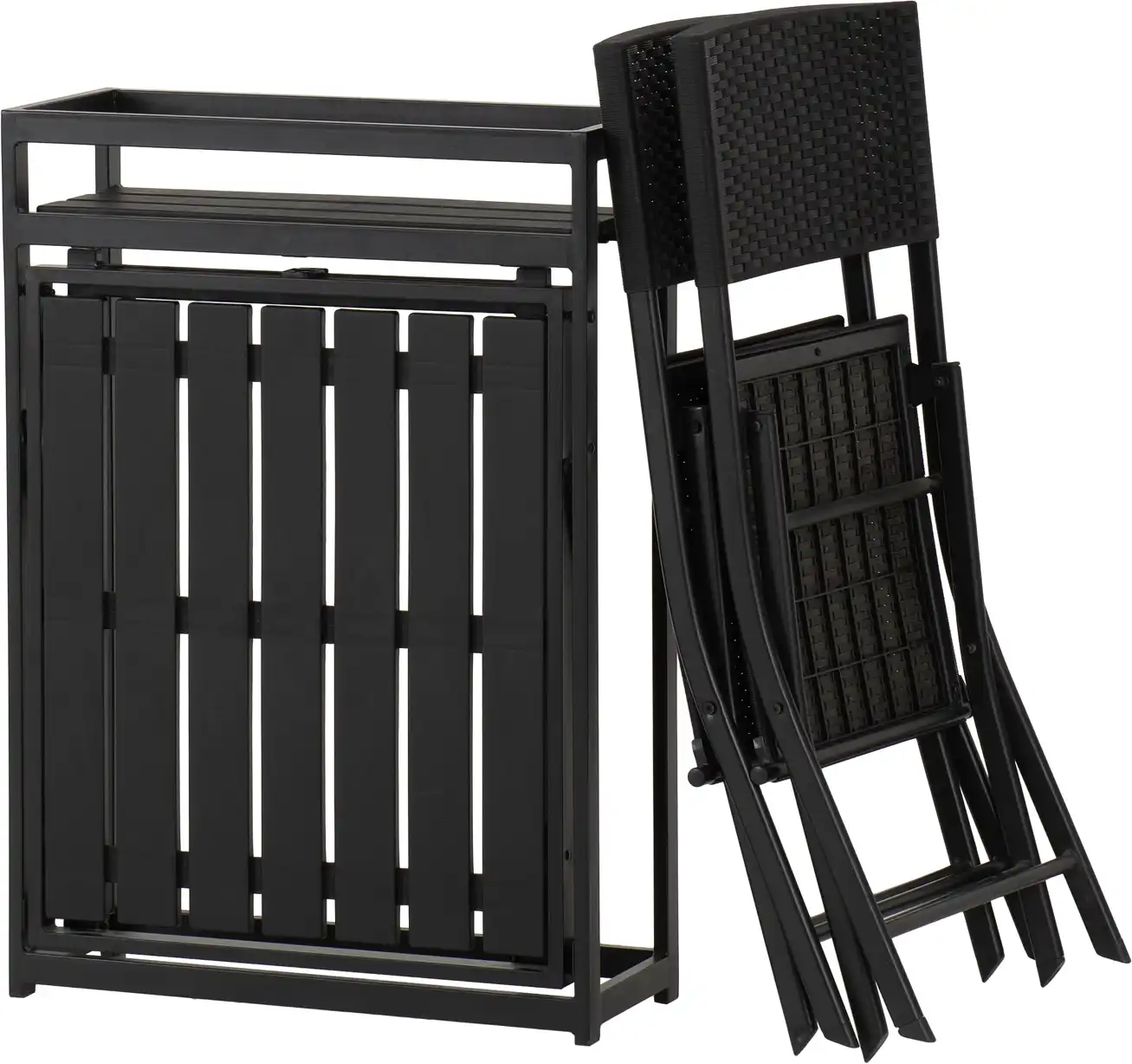 FOLDAWAY-1-2-GARDEN-SET-BLACK-2024-700-701-001-04 - Jamies Furniture