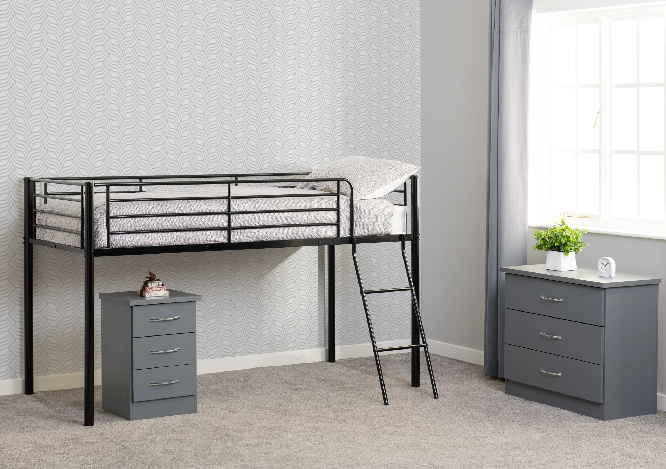KORA-MID-SLEEPER-BED-BLACK-2023-200-206-018-06 - Jamies Furniture