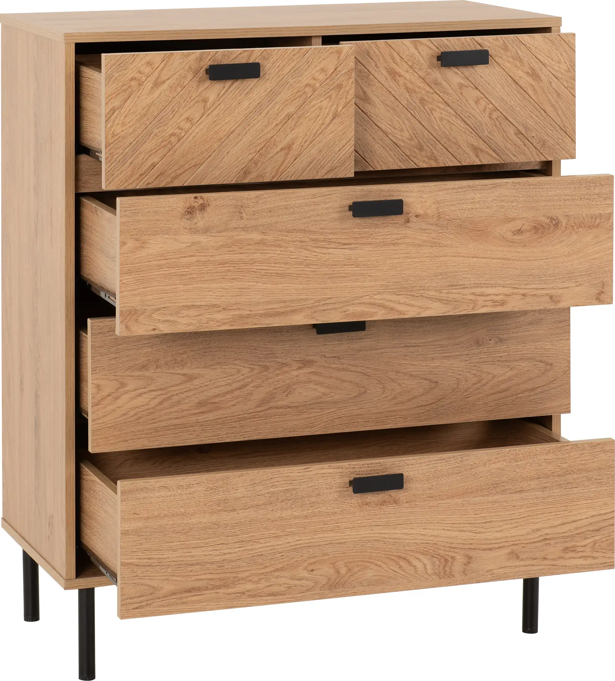 LEON-3-2-DRAWER-CHEST-MEDIUM-OAK-EFFECT-2023-100-102-179-02 - Jamies Furniture