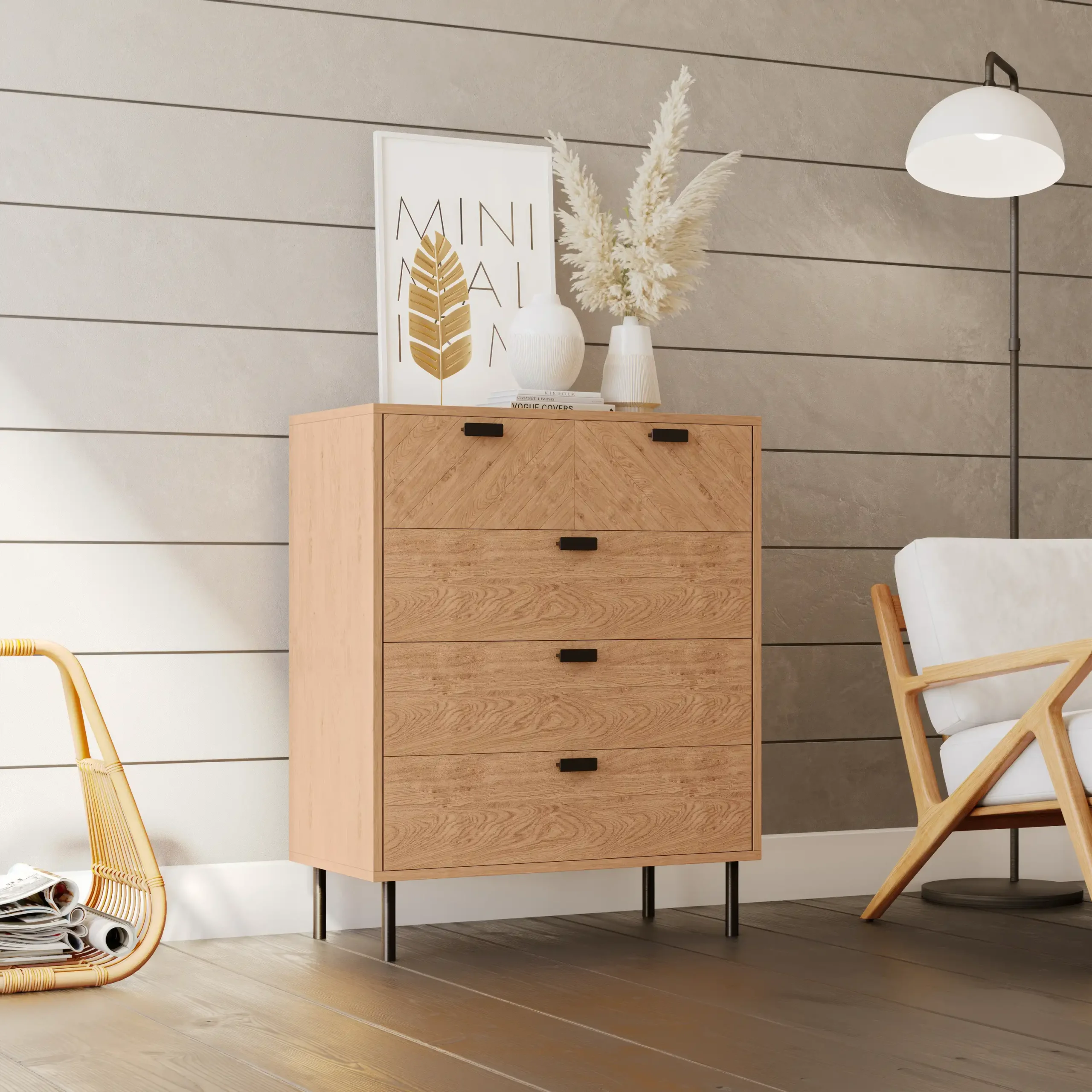 LEON-3-2-DRAWER-CHEST-MEDIUM-OAK-EFFECT-2023-100-102-179-08-DX - Jamies Furniture