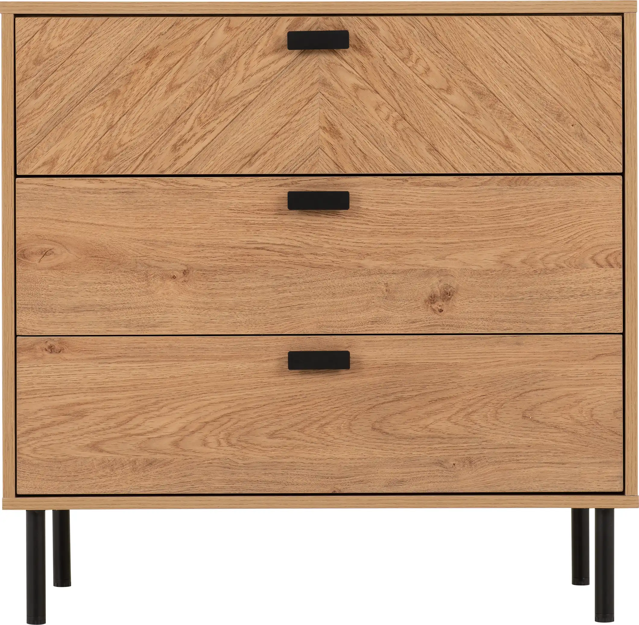 LEON-3-DRAWER-CHEST-MEDIUM-OAK-EFFECT-2023-100-102-177-03 - Jamies Furniture