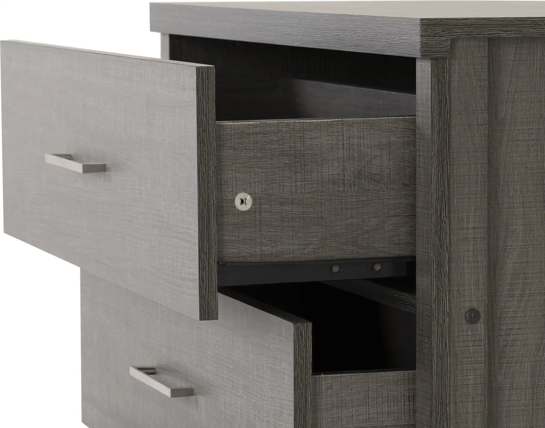 LISBON-3-DRAWER-CHEST-BLACK-WOOD-GRAIN-2020-100-102-068-06 - Jamies Furniture