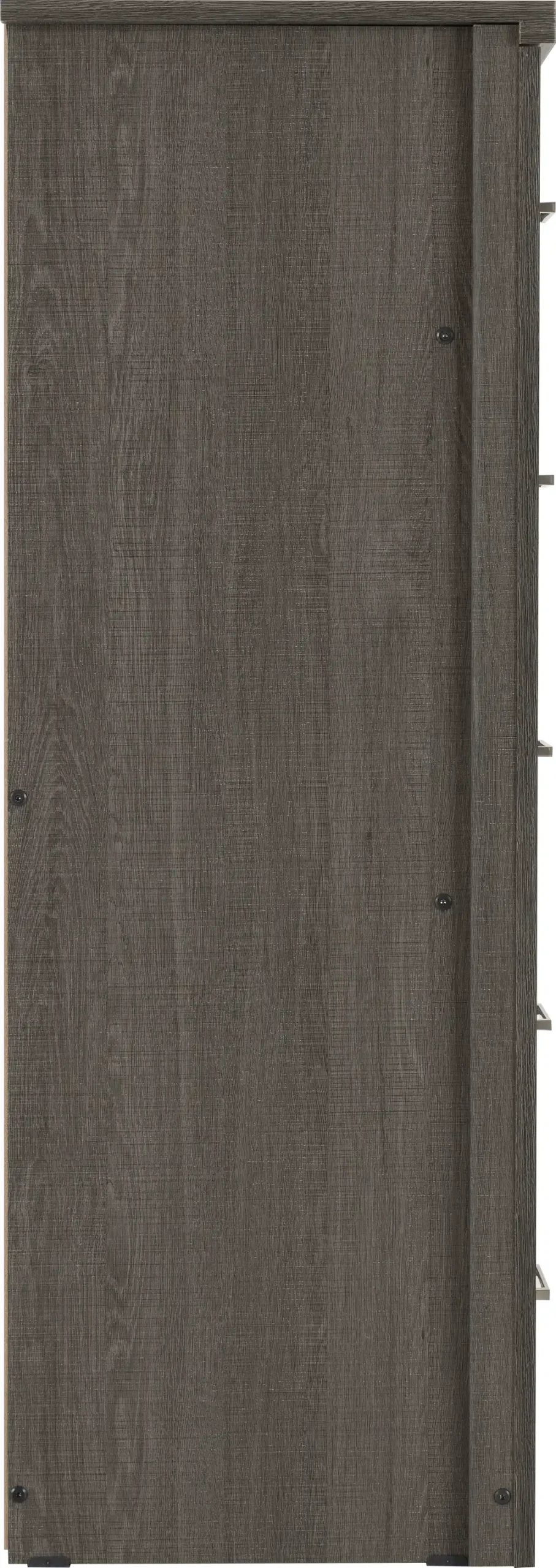 LISBON-5-DRAWER-NARROW-CHEST-BLACK-WOOD-GRAIN-2020-100-102-080-04 - Jamies Furniture