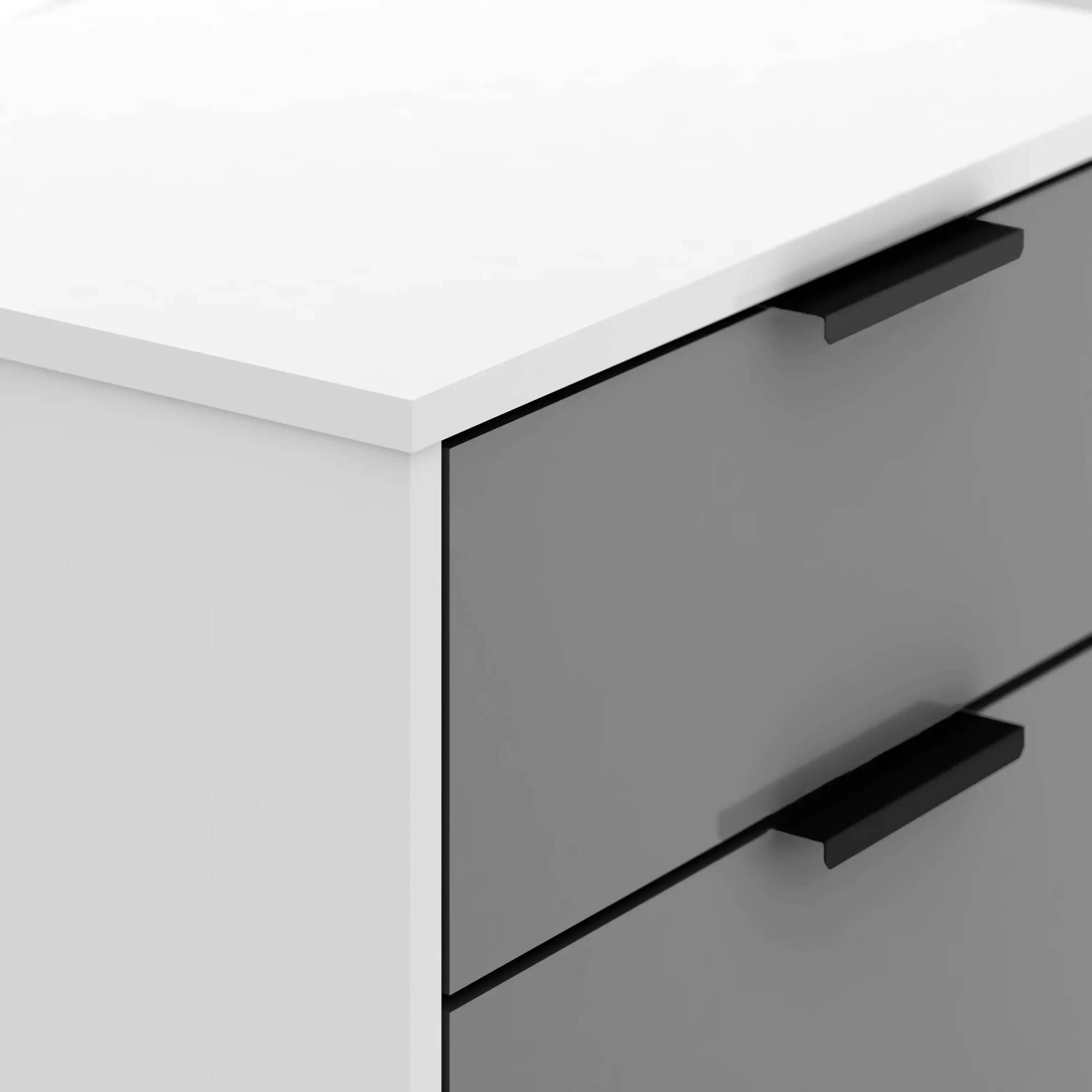 MADRID-5-DRAWER-CHEST-GREYWHITE-GLOSS-2022-100-102-164-F07 - Jamies Furniture